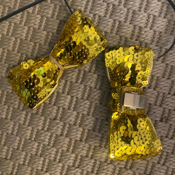 NWOB VALENTINO Dollybow Sequin Gold Shoes Heels - Size 37 - Picture 12 of 12